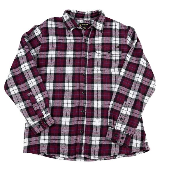 Stanley Mens Front Pocket Heavy Flannel Shirt Sz Large - Picture 1 of 5